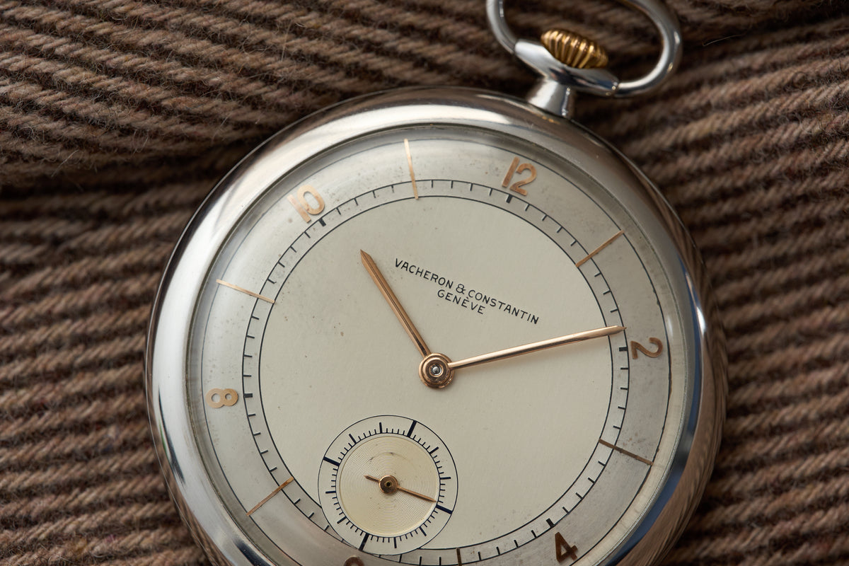 Vacheron Constantin Stainless Steel Pocket Watch, 1933, detail view 11