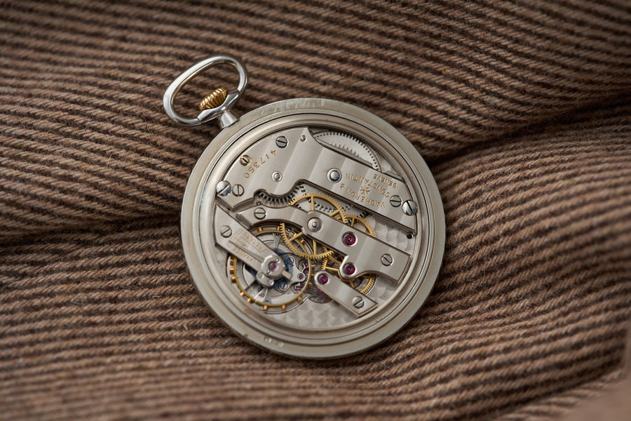 Open Face in Stainless Steel, Guilloché Sub-Seconds, c.1933