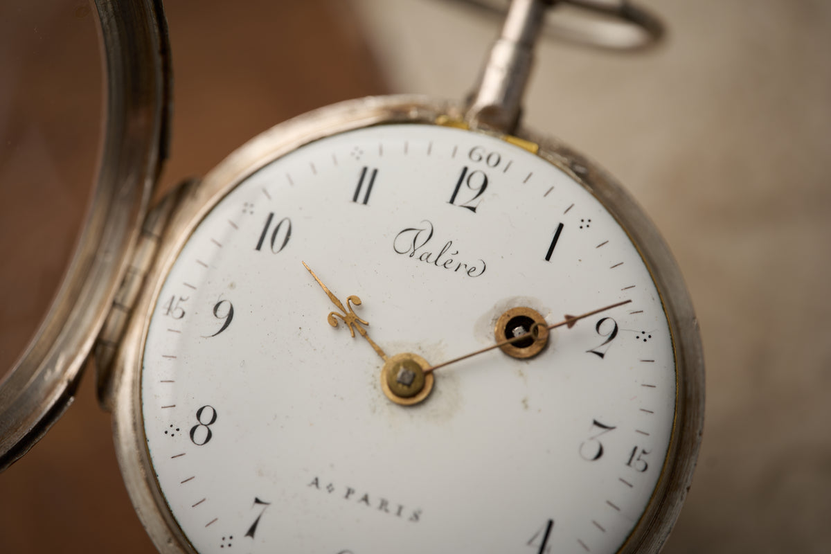 Valaire, Paris Silver Verge Fusee Pocket Watch, c.1780-1800