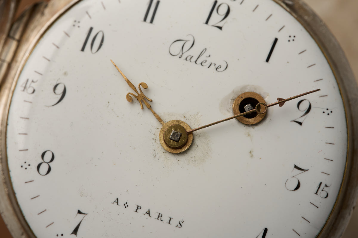 Valaire, Paris Silver Verge Fusee Pocket Watch, c.1780-1800