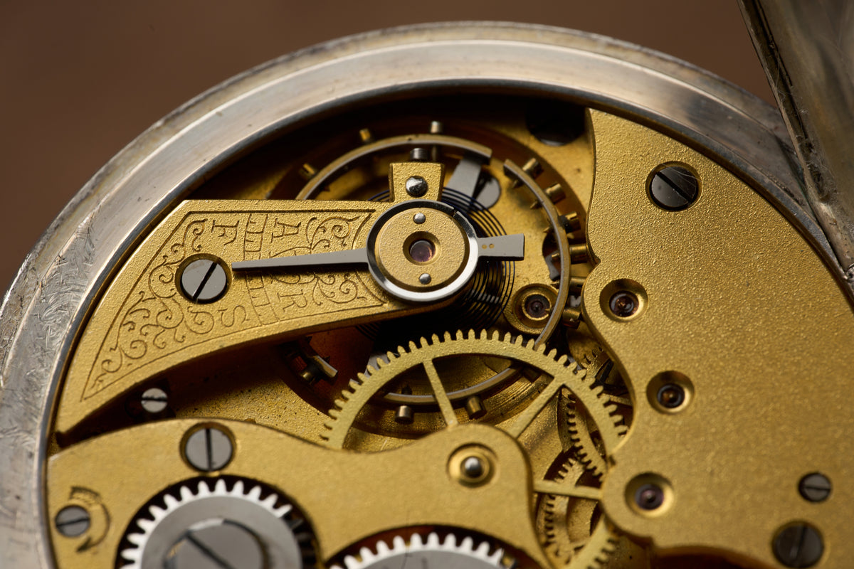 'Chronometro' in Silver and Rose Gold, 24-Hour Dial, c.1945