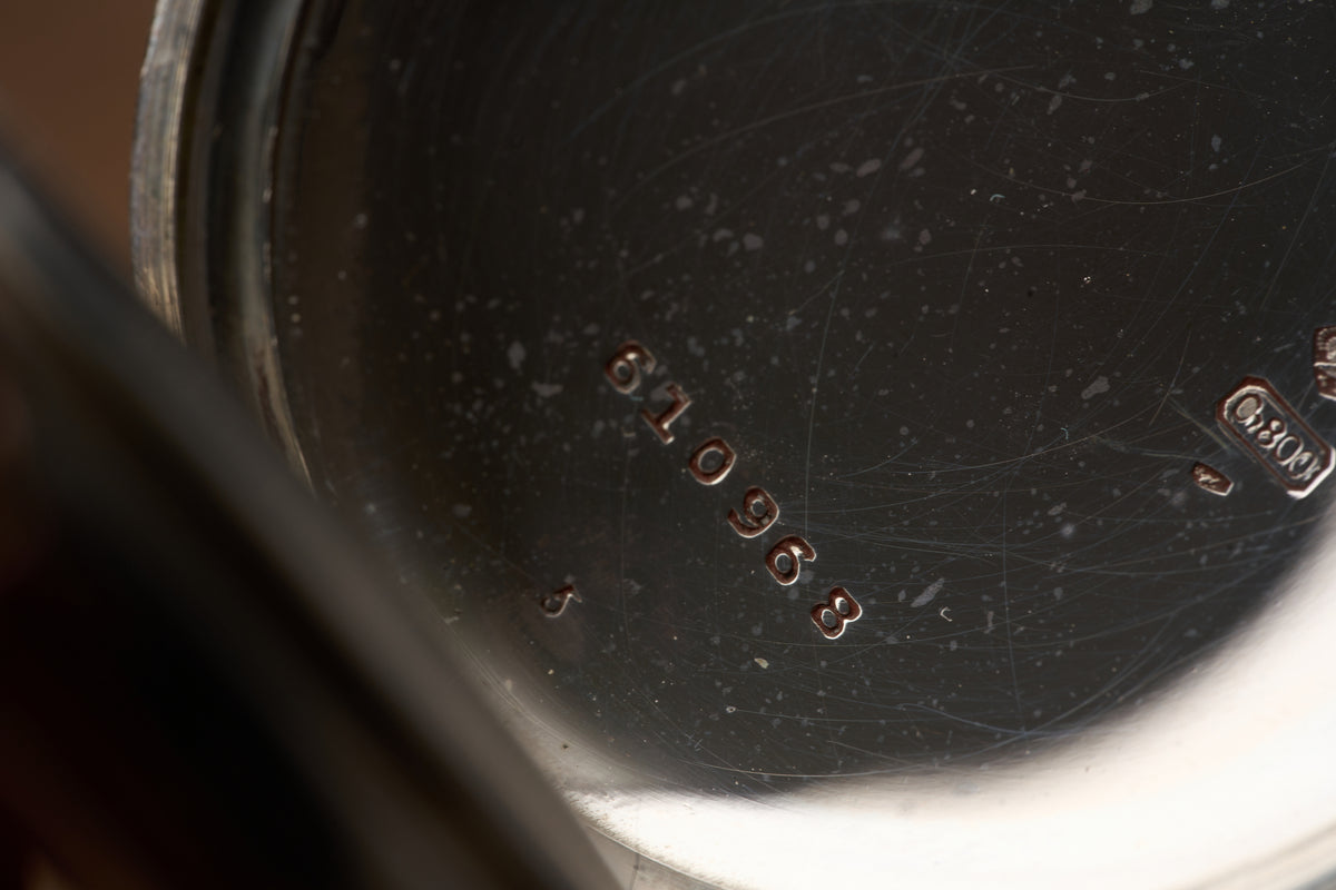 'Chronometro' in Silver and Rose Gold, 24-Hour Dial, c.1945