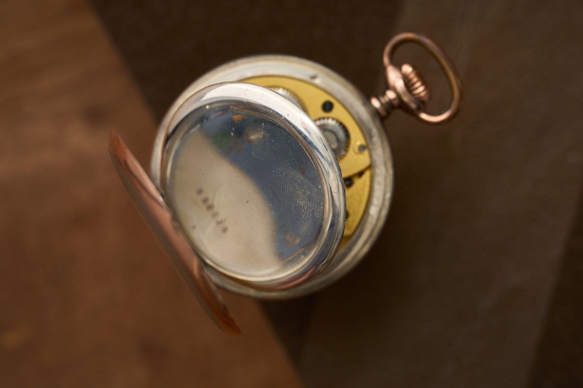 'Chronometro' in Silver and Rose Gold, 24-Hour Dial, c.1945
