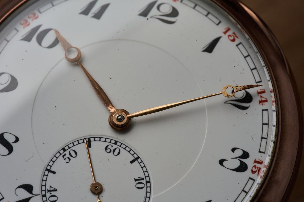 'Chronometro' in Silver and Rose Gold, 24-Hour Dial, c.1945