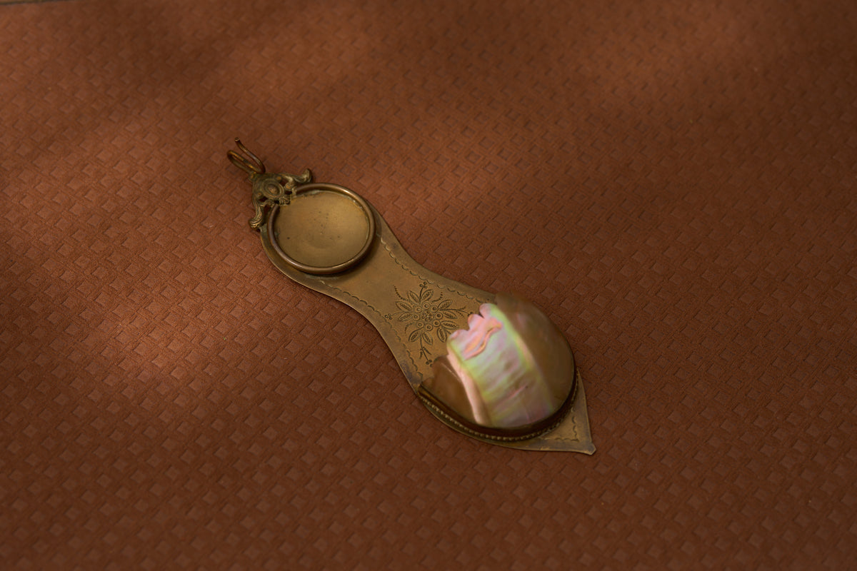 Wall-Hung Watch Holder in Gilt and Blister Pearl, c.1880