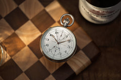 Ulysse Nardin Split-Seconds Chronomètre - Steel Observatory Pocket Chronograph, 1953, detail view 4