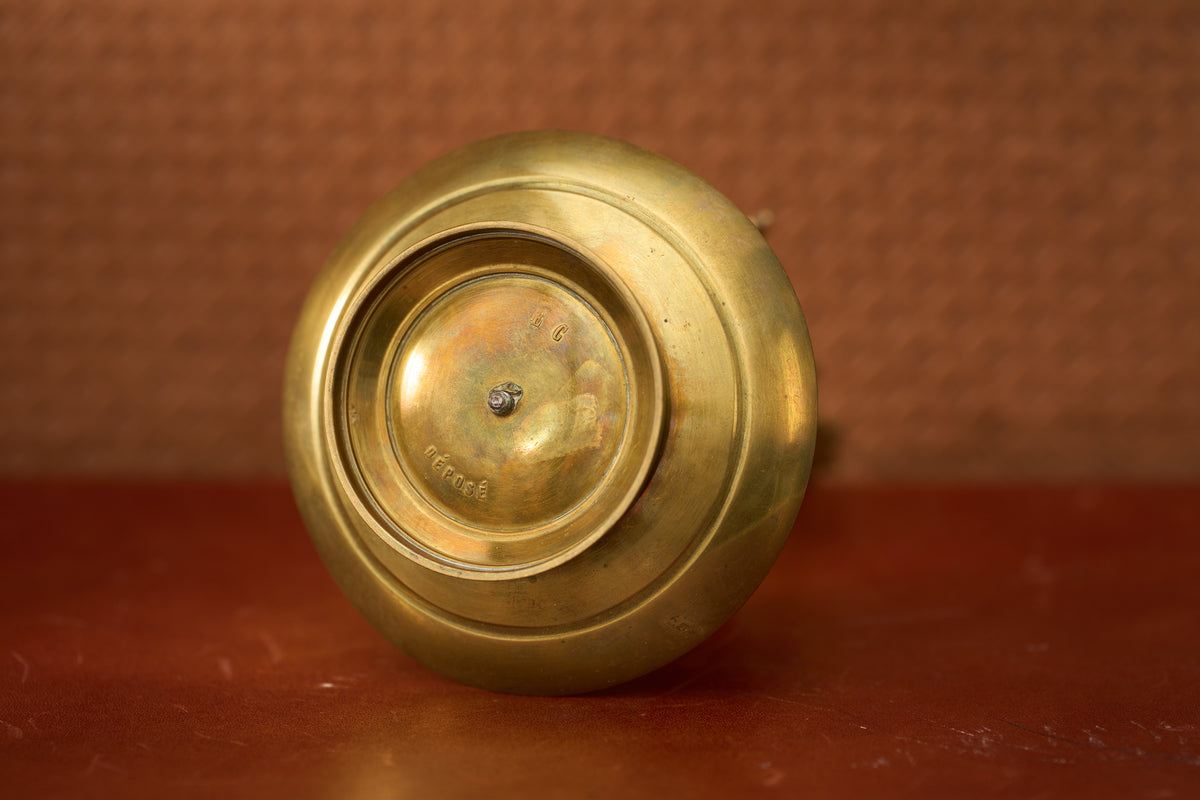 Art Nouveau Bronze Watch Stand, Petal-Form Plate, c.1900