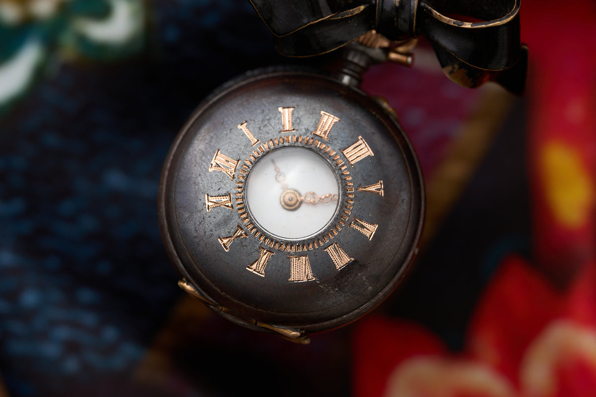 Fob Watch and Bow Brooch with an H Monogram, c.1900