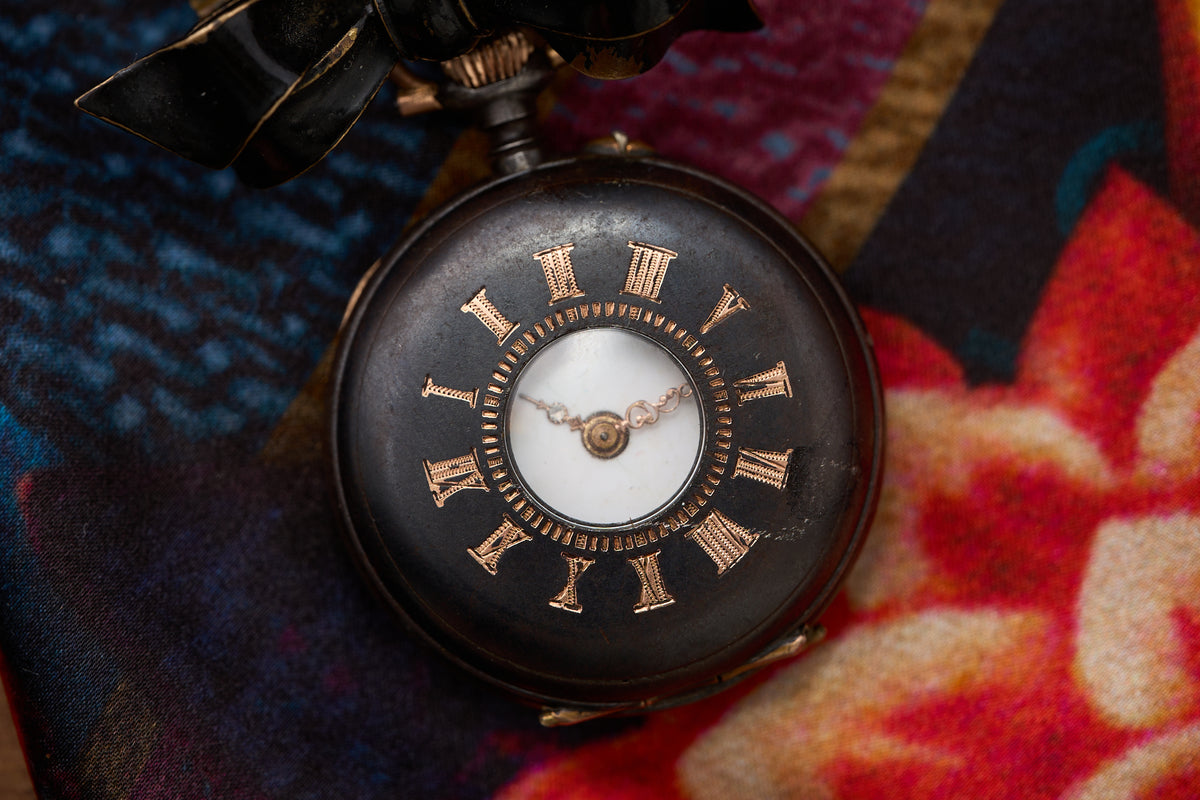 Fob Watch and Bow Brooch with an H Monogram, c.1900