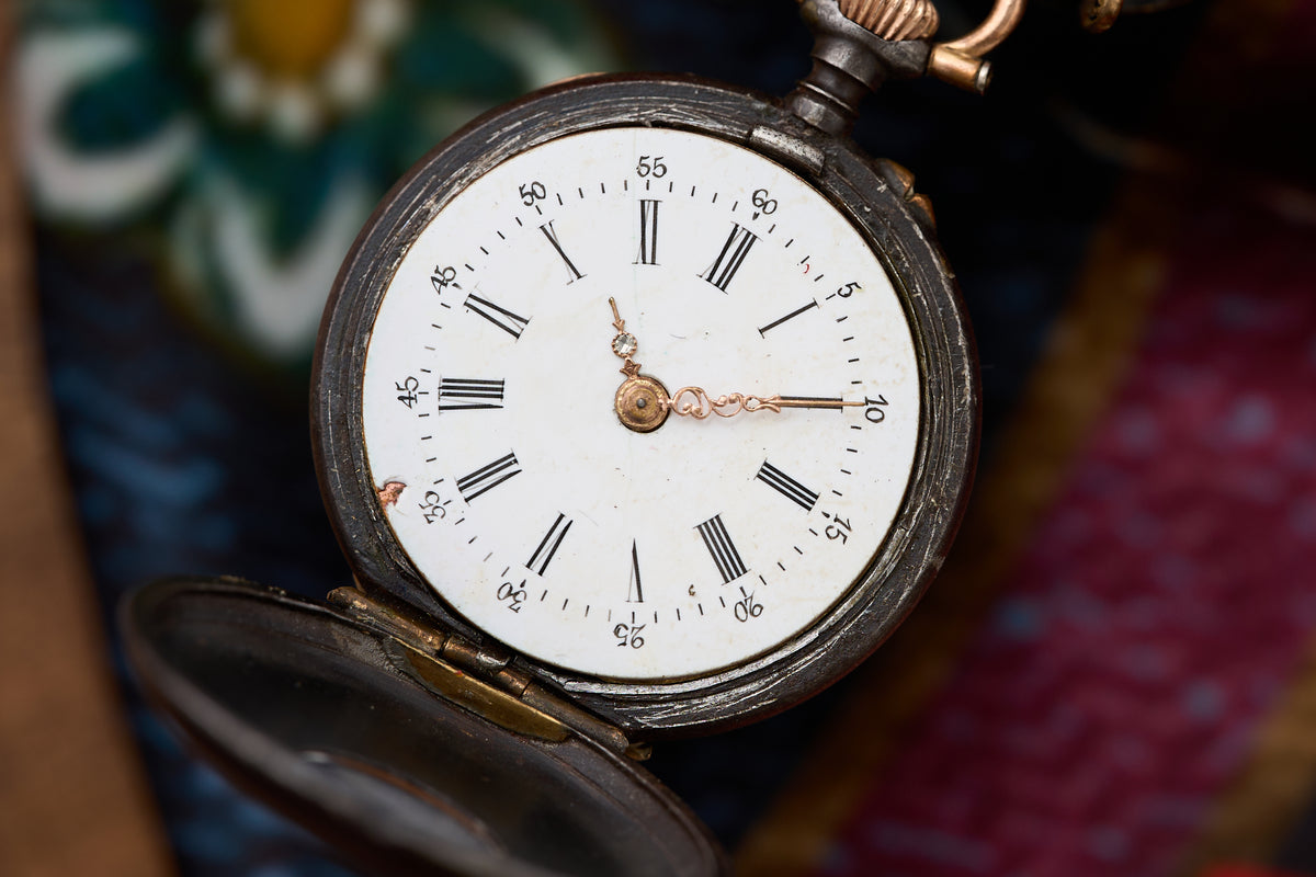 Fob Watch and Bow Brooch with an H Monogram, c.1900