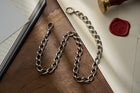 Graduated Curb Single Albert in Sterling Silver, 40cm, c.1900