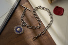 Open Curb Single Albert with Colliery Cricket Cup Fob, Edwardian