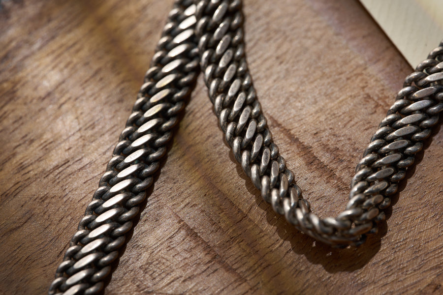 Graduated Curb Single Albert with Rope-Twist Fob, c.1890