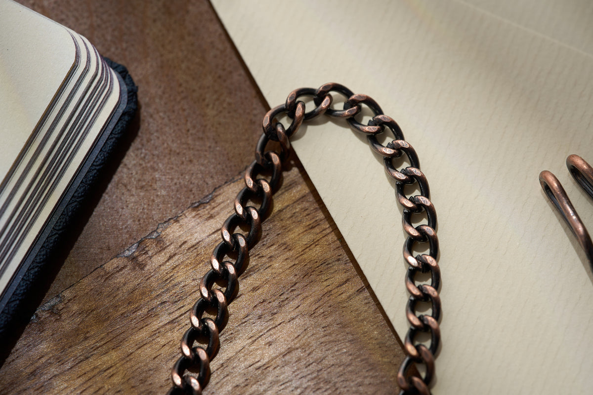 Curb Link Albert Chain with Belt Clip, Early 20th Century