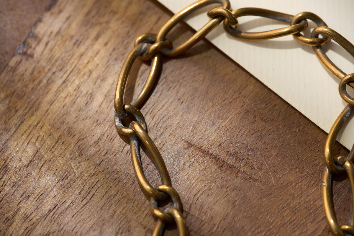 Fancy Oval Link Single Albert with T-Bar, c.1910