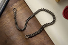 Continental Silver Graduated Curb Albert Chain, 800 Silver