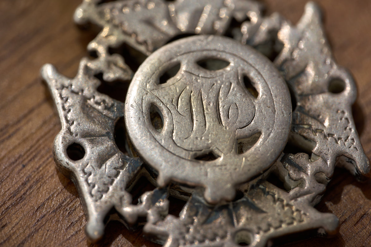 Coil-Wrapped Single Albert with Fob Medal in Sterling Silver, Birmingham, c.1894
