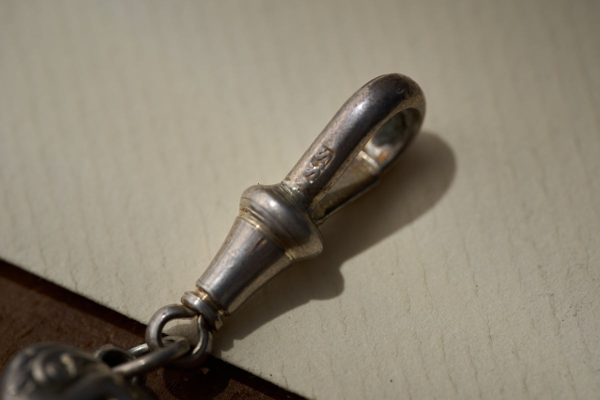 Rope Albertina with Tassel and Coin Fob in Sterling Silver, c.1910