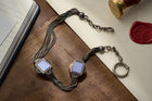 Silver Rope Albertina with Two Sardonyx Stations, c.1880