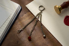 Victorian Scottish Agate Double Albert with Carnelian Cube Fob