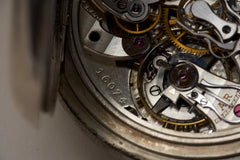 Ulysse Nardin Silver Split-Seconds Chronograph Pocket Chronometer: 1937 Neuchatel Observatory, detail view 18