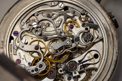Ulysse Nardin Silver Split-Seconds Chronograph Pocket Chronometer: 1937 Neuchatel Observatory, detail view 15