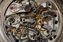 Ulysse Nardin Silver Split-Seconds Chronograph Pocket Chronometer: 1937 Neuchatel Observatory, detail view 13