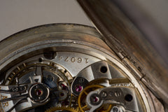 Ulysse Nardin Silver Split-Seconds Chronograph Pocket Chronometer: 1937 Neuchatel Observatory, detail view 22
