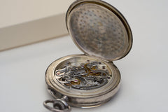 Ulysse Nardin Silver Split-Seconds Chronograph Pocket Chronometer: 1937 Neuchatel Observatory, detail view 8