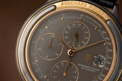 Audemars Piguet Huitième Chronograph in Tantalum and Yellow Gold, c.1988-1990, detail view 7
