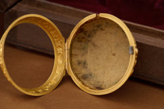 Baccuet Geneva Gold Repoussé Pocket Watch, Signed London, c.1750, detail view 15