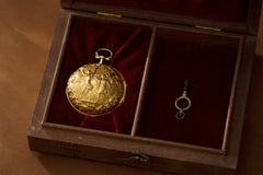 Baccuet Geneva Gold Repoussé Pocket Watch, Signed London, c.1750, detail view 6