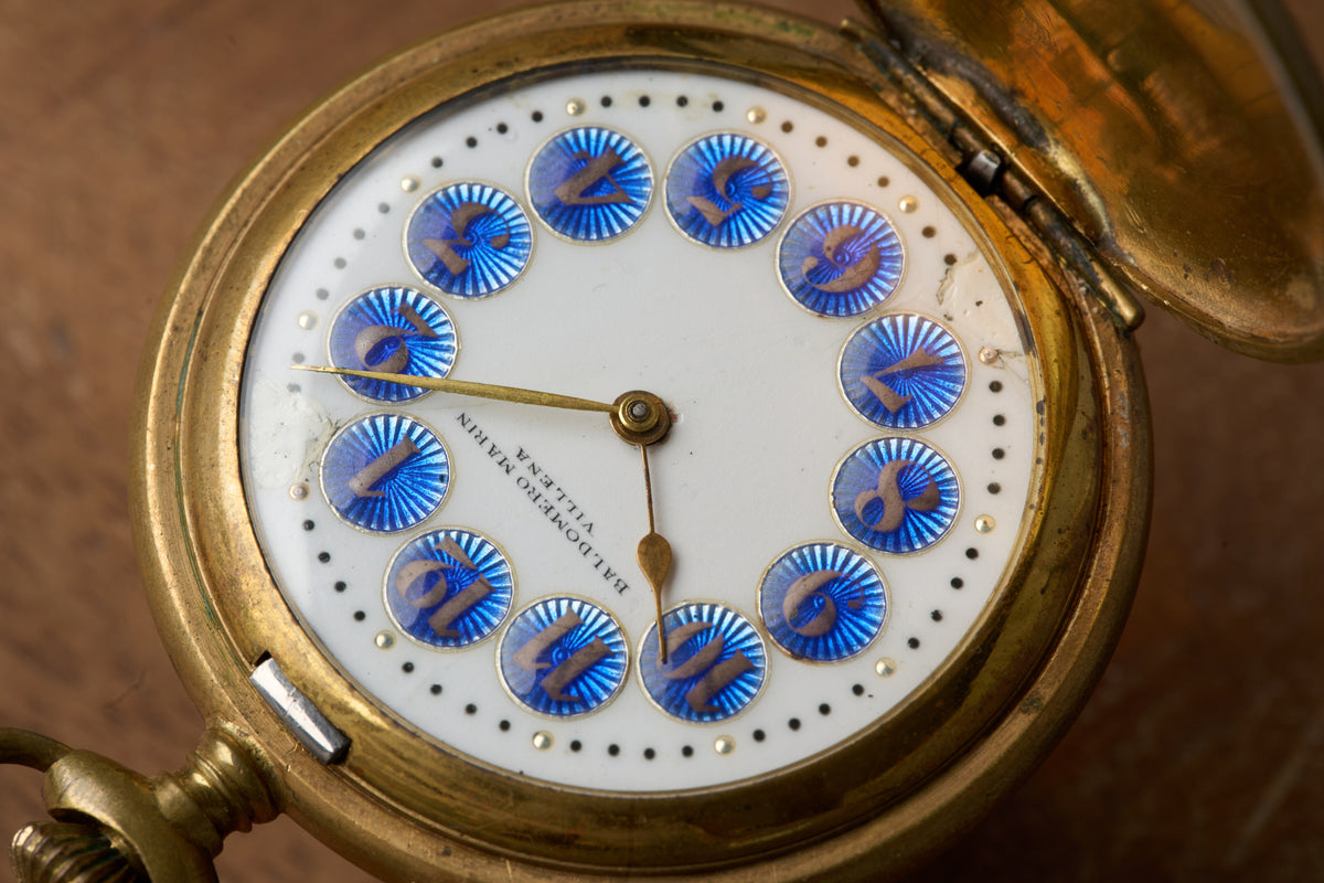 Twelve Blue Sunburst Enamel Medallions, c.1900