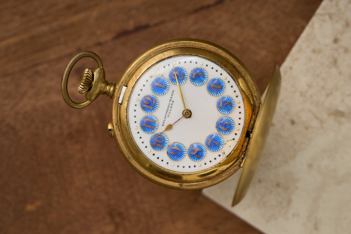 Twelve Blue Sunburst Enamel Medallions, c.1900