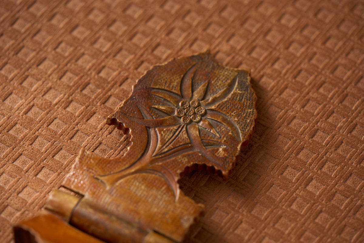Black Forest Carved Watch Box, Edelweiss on Both Faces, c.1900