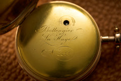 French 18k Gold Quarter Repeater Pocket Watch, c.1850, detail view 14