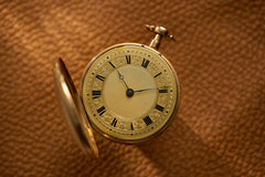 French 18k Gold Quarter Repeater Pocket Watch, c.1850, detail view 3
