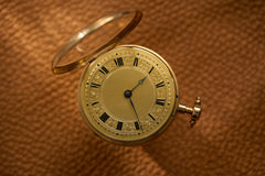 French 18k Gold Quarter Repeater Pocket Watch, c.1850, detail view 4