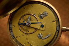 French 18k Gold Quarter Repeater Pocket Watch, c.1850, detail view 9