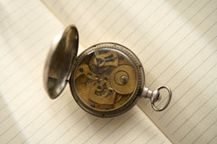 Bovet Fleurier Chinese Market Pocket Watch, Silver, c.1850, detail view 4