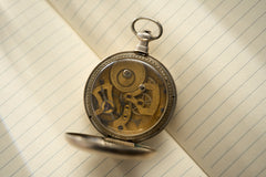 Bovet Fleurier Chinese Market Pocket Watch, Silver, c.1850, detail view 5