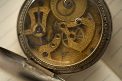 Bovet Fleurier Chinese Market Pocket Watch, Silver, c.1850, detail view 8