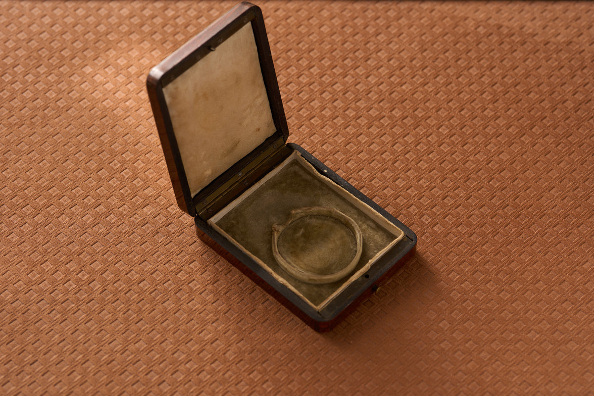 Brass-Bound Rosewood Watch Box with Base Ejector, c.1890