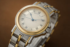 Breguet Marine 3400SA, Steel and Gold, Guilloché Dial, c.1994, detail view 9