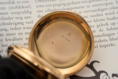 C.A. Gondy 18ct Gold Pocket Watch, Triple Calendar Moonphase, c.1890, detail view 19