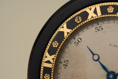 Cartier Solid Onyx Pocket Watch, Diamond Caseback, c.1925, detail view 14