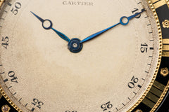 Cartier Solid Onyx Pocket Watch, Diamond Caseback, c.1925, detail view 16
