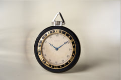 Cartier Solid Onyx Pocket Watch, Diamond Caseback, c.1925, front view