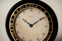 Cartier Solid Onyx Pocket Watch, Diamond Caseback, c.1925, detail view 5