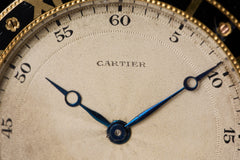 Cartier Solid Onyx Pocket Watch, Diamond Caseback, c.1925, detail view 8